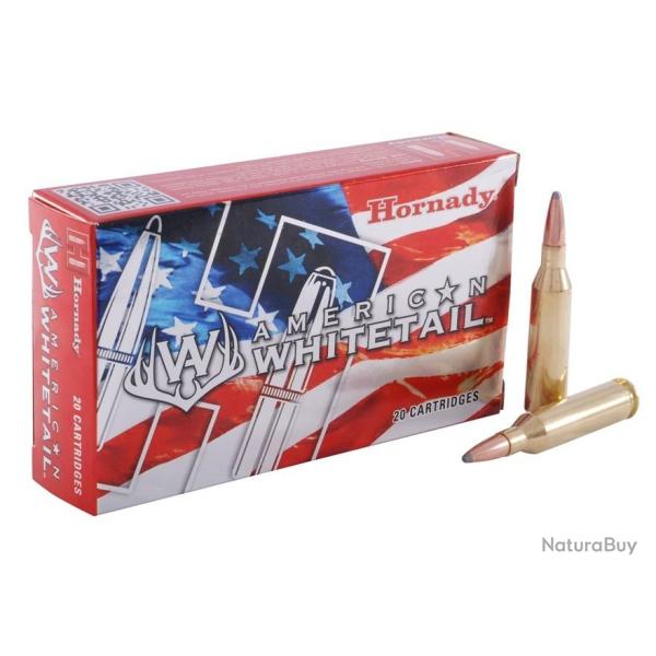 Munitions HORNADY calibre 243 Win American Whitetail Interlock 100gr - 6.5g x20