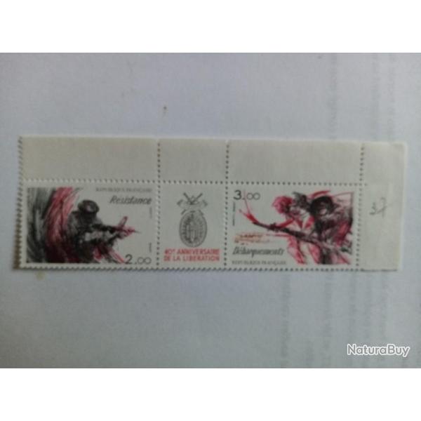 timbres de 2 et 3 fcs 1984 N�2312 et 2313 neuf sans charni�re