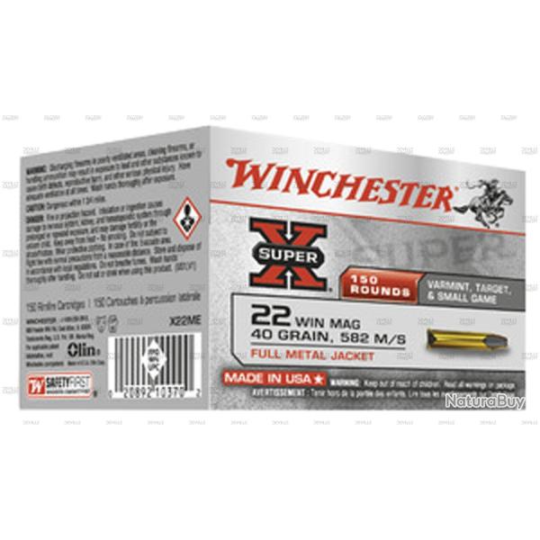 Munitions Super-X creuse cal. 22 Win Magnum