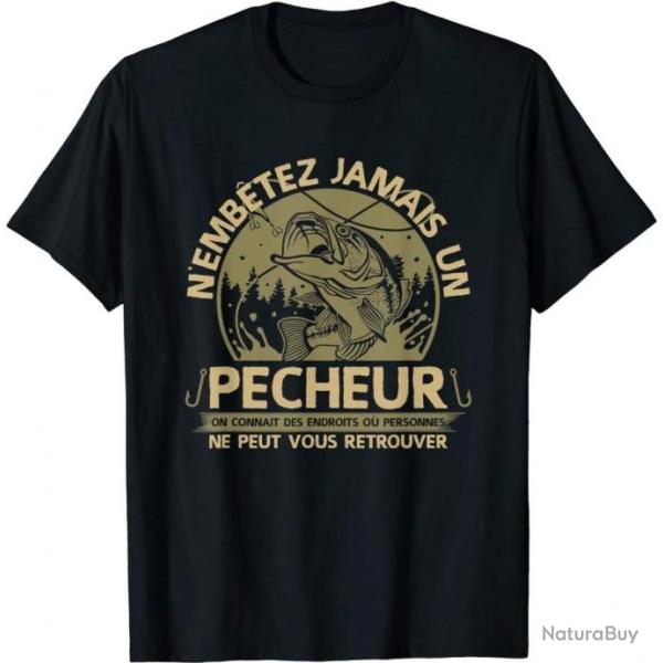T-Shirt P�cheur P�cheuse Design Humour Bonne Qualit� Cadeau Femmes Hommes N'Emb�tez le P�cheur