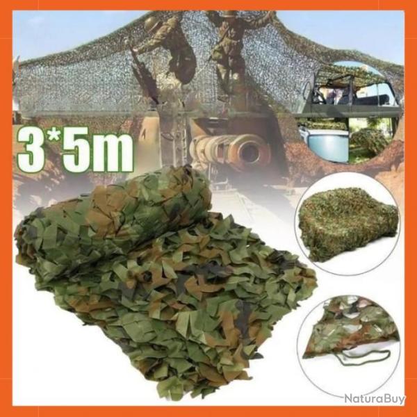 Filet de camouflage 3 x 5 m Jungle CAMO - LIVRAISON GRATUITE