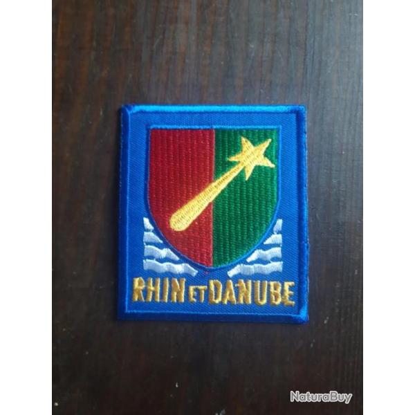 INSIGNE TISSU "RHIN ET DANUBE" FOND BLEU