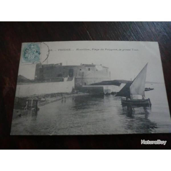 CP  dpt  83  TOULON MOURILLON PLAGE DU POLYGONE