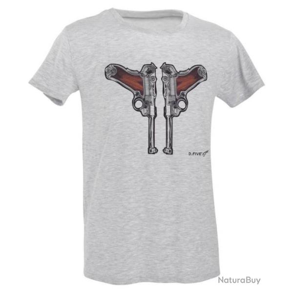 T-Shirt D.Five avec paire de Lugers Gris