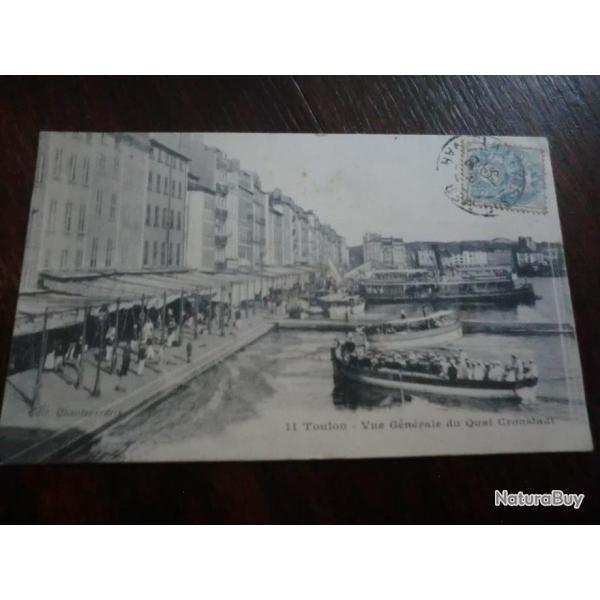 CP  dpt  83  TOULON  VUE GENERALE DU QUAI  CRONSTADT