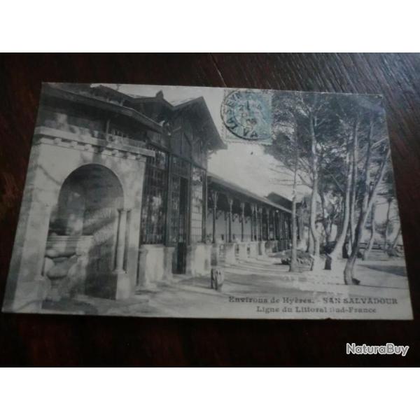 CP  dpt  83 ENVIRONS DE  HYERES  SAN SALVADOUR  LIGNE DU LITTORAL