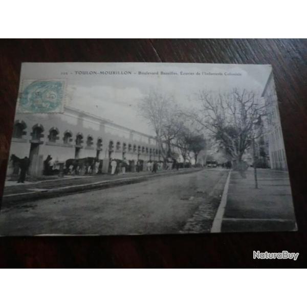 CP  dpt  83  TOULON MOURILLON  BD BAZEILLES  ECURIES  DE L INFANTERIE COLONIALE