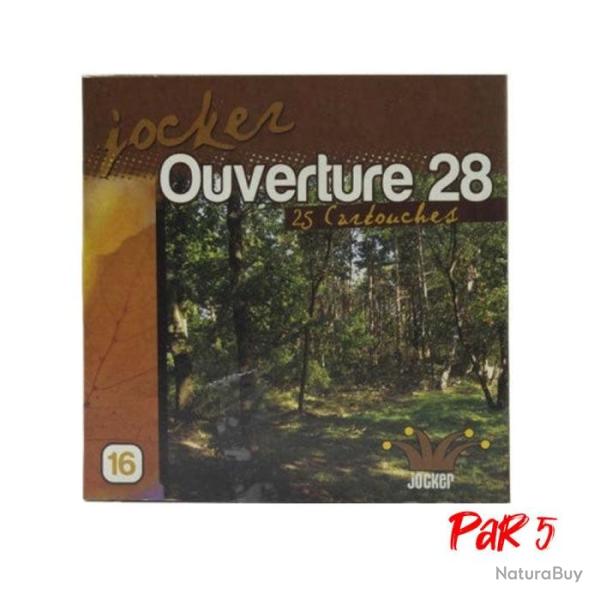 Bo�te de 25 Cartouches Jocker Ouverture 28 BG Cal. 16 67 16 Par 5