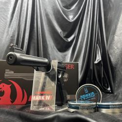 Pack pr&ecirc;t &agrave; tirer Pistolet &agrave; plombs Ruger Mark IV 4,5mm Noir + 3 X Bo&icirc;te de 500 Plombs