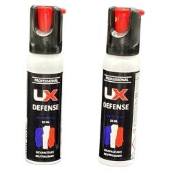 UX PRO / UMAREX - 2X Bombe Spray GAZ ACTIF CS 25 ml de d&eacute;fense.