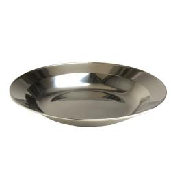 Assiette en acier inoxydable 22 cm