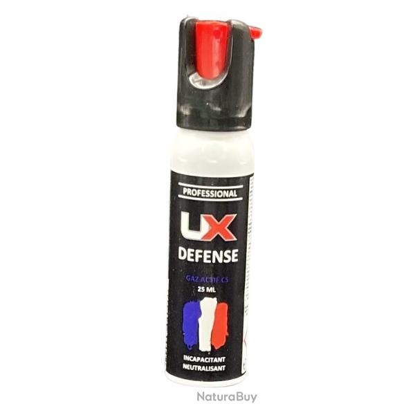 UX PRO / UMAREX - Bombe Spray GAZ ACTIF CS 25 ml de d�fense.