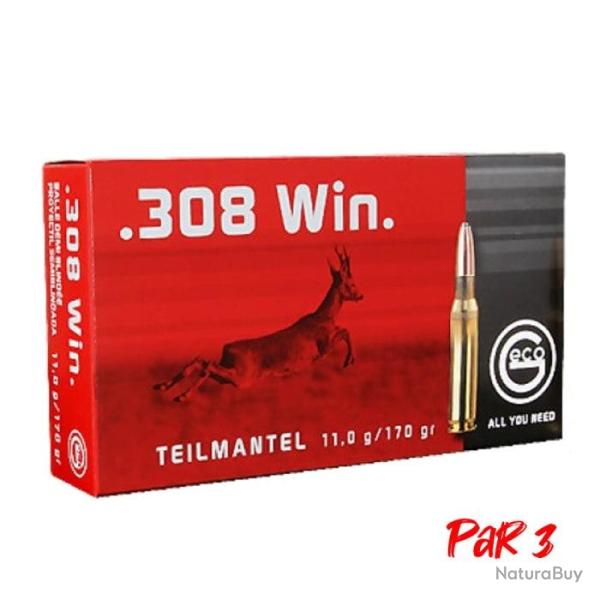Balles Geco TM Demi-blinde - Cal. 308 Win. - 308 Win MAG / Par 3