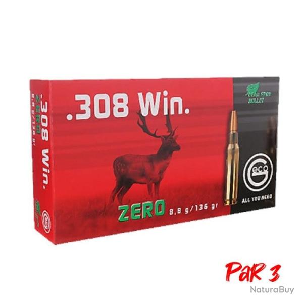 Balles Geco Zero - Cal. 308 Win. 308 Win MAG / Par 1 - 308 Win MAG / Par 3
