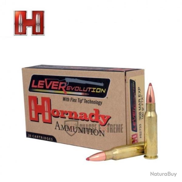 20 Munitions HORNADY Leverevolution 308 Marlin Express 160 Gr Ftx