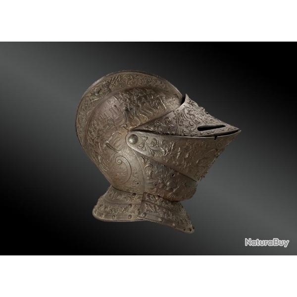 CASQUE d'ARMURE appel� ARMET  France ou Italie, XIX�me si�cle Dans le style Renaissance
