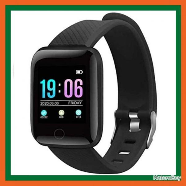 Montre connect�e - Grand �cran couleur - Fr�quence cardiaque - Podom�tre - Pression art�rielle -