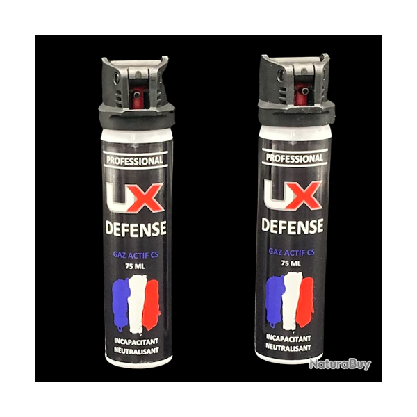 PACK DE 2X BOMBE UX 75ML GAZ CS CAPOT CLAPET