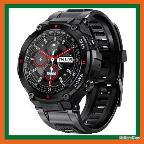 Montre militaire connect�e multifonctions - Micro SIM - Bluetooth - Noir - Livraison gratuite