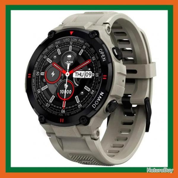 Montre militaire connect�e multifonctions - Micro SIM - Bluetooth - Beige - Livraison gratuite