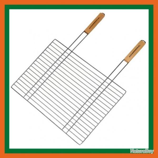 Grille de barbecue 60x40 cm en acier inoxydable - Livraison gratuite et rapide