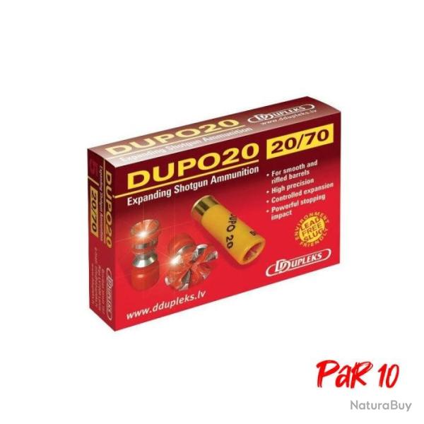 Balles Dupleks Dupo 20 - Cal. 20/70 - Par 10