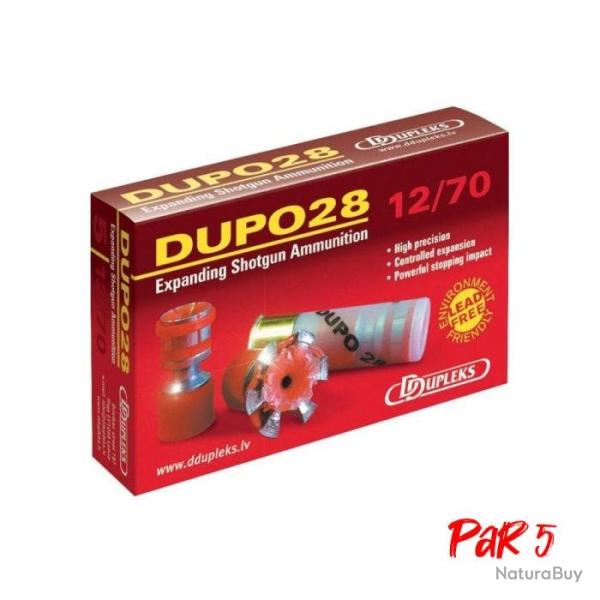 Balles Dupleks Dupo 28 - Cal. 12/70 Par 1 - Par 5