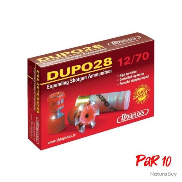 Balles Dupleks Dupo 28 - Cal. 12/70 Par 1 - Par 10