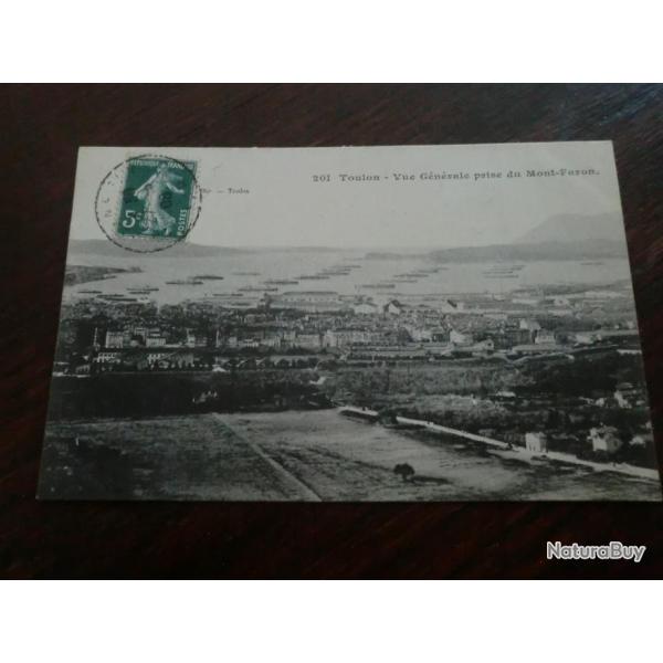 CP  dpt  83  TOULON VUE GENERALE  VUE DU  MONT FARON