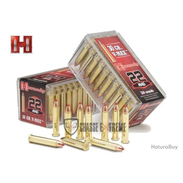 50 Munitions HORNADY Varmint Express Annulaire 22 Wmr 30 Gr V-Max