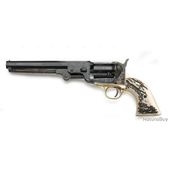 REVOLVER PIETTA 1851 NAVY YANK ACIER DELUXE STAG CAL 44 PN EPH