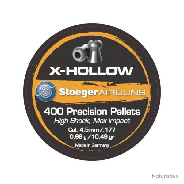 Bo�te de plombs Stoeger X-hollow t�te ronde - 4.5 mm / Par 5