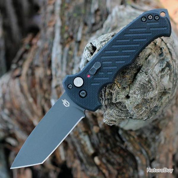 Couteau Automatique Gerber 06 Lame Tanto Acier S30V Manche G10 Button Lock Clip Made USA G1296