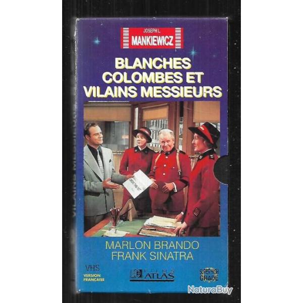 blanches colombes et vilains messieurs  comdie musicale vido vhs marlon brando, frank sinatra