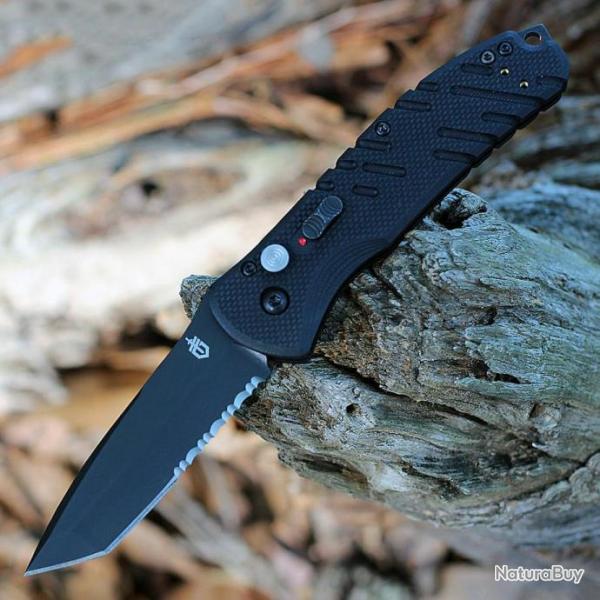 Couteau Gerber Propel Downrange Automatique Lame Tanto Acier 420HC Manche G10 Plunge Lock USA G0842