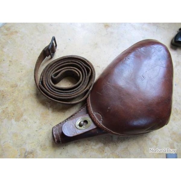 ETUI REVOLVER 1892 r�glementaire Fran�ais 50� batterie ww1 ww2 +sangle holster housse
