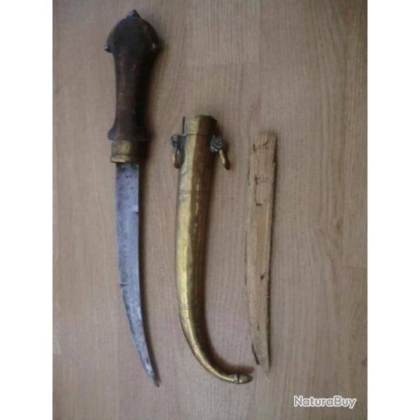 Ancien COUTEAU Poignard DAGUE Berbere KOUMMYA
