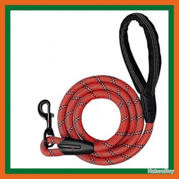 Laisse pour chien 152 cm - Rouge - Livraison rapide