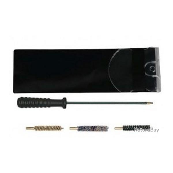 Kit de nettoyage pour arme de poing cal. .357 / 9mm - 1 tige gain�e - pochette