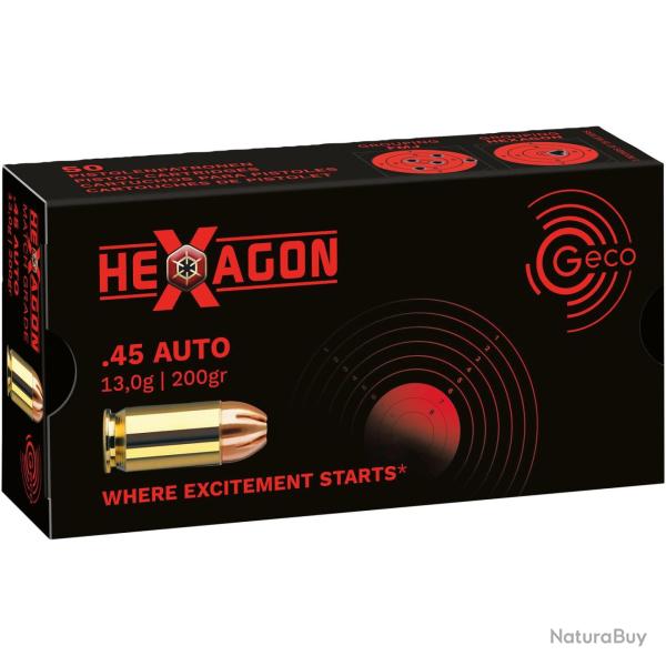 .45 ACP Hexagon SX 13g/200grs. (Calibre: .45 ACP)