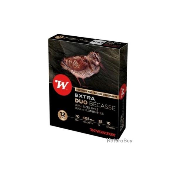 Munitions Winchester Cal.12/70 extra duo B�casse 35g N�8+9.5 par 10