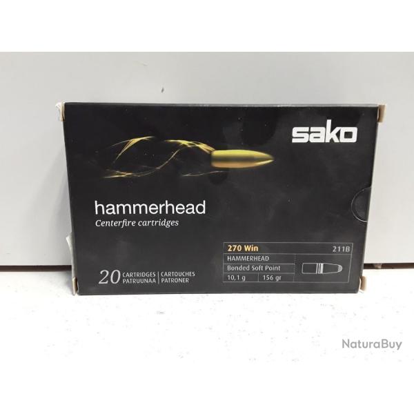 BOITE DE 20 BALLES SAKO HAMMERHEAD CAL270WIN  156GRAINS