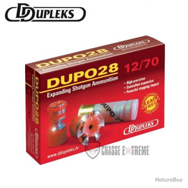 5 Cartouches DDUPLEKS Dupo 28 Cal 12/70