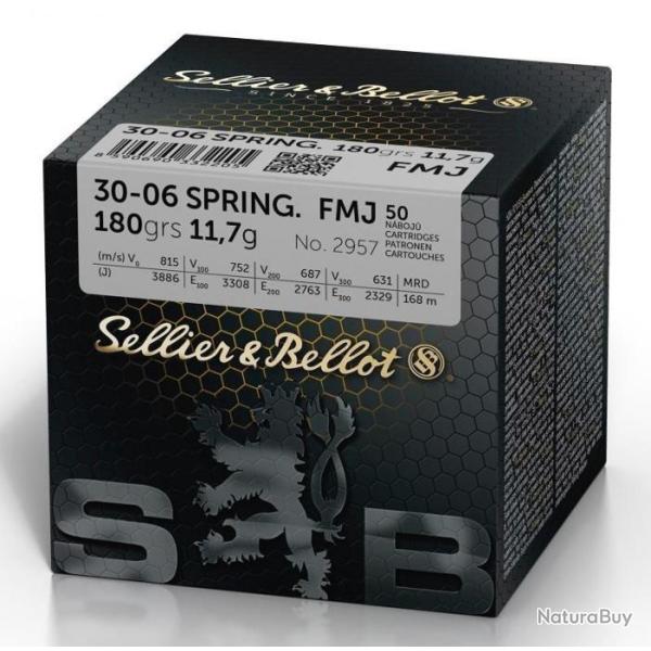50 Munitions S&B cal .30-06 180gr FMJ