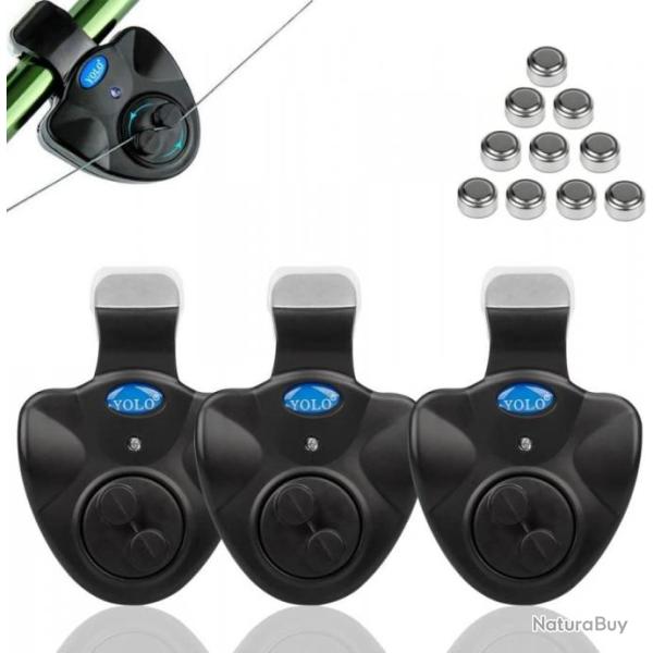 D�tecteur Electronique de Touche Alarme de Canne � P�che Sondeur avec Indicateur LED Sensible