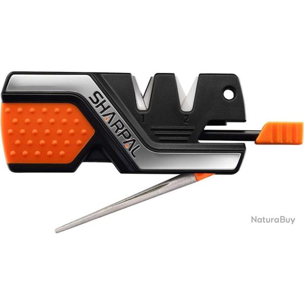 Aff�teur pour couteaux de poche et outil de survie 6en1, avec un allume-feu,tige d'aff�tage diamant�