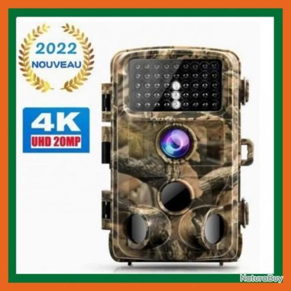 Nouveaut� 2022 - Cam�ra de chasse 20 MP 4K Camouflage IP56 - LIVRAISON GRATUITE ET RAPIDE