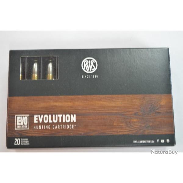 1 BOITE DE 20 BALLES RWS 9.3X62 EVO 18.8G/291 GR  NEUVE