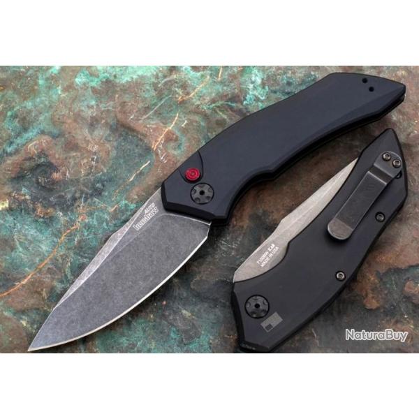 Couteau Automatique Kershaw Launch 1 Lame Acier CPM-154 Manche Alu Button Lock USA KS7100BW