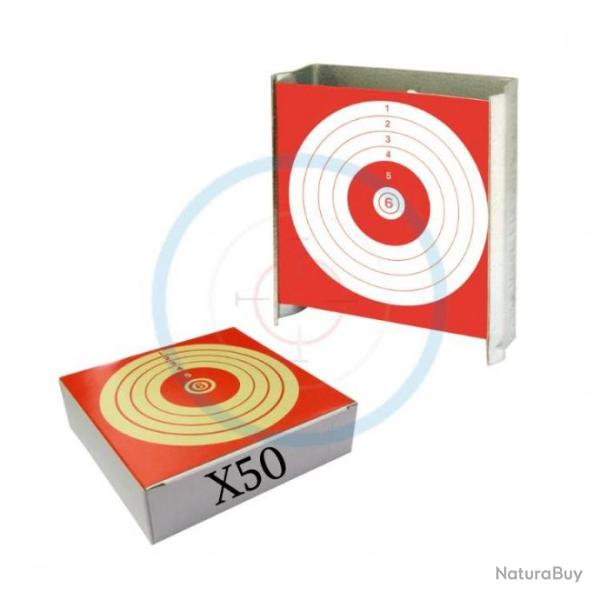 PORTE CIBLE PLAT TOLE GALVA 10 X 10 CM + 50 cibles